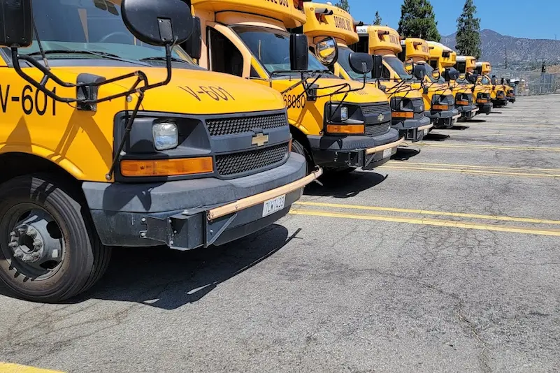 Mission School Transportation lot in Pasadena